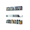Wallniture Bali Floating DVD Shelf Media Organizer Set of 6 UShape Wall Shelves Metal Bookcase