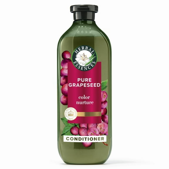 Herbal Essences Pure Grapeseed Color Nurture Conditioner, 13.5 fl oz, Hair Protection and Color Nourishment, with Camellia Oil and Aloe Vera, For All Hair Types, Especially Color Treated Hair.