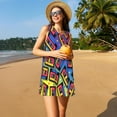thumbnail image 3 of Fotbe Vintage Audio Cassettes Vestido de Verano sin Mangas para Mujer – Vestido Midi Línea A, Estilo Camiseta Floral, Vestido Playero Casual y Fluido, 3 of 7