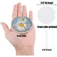 thumbnail image 2 of POGLIP Summer Daisy Rustic Wooden Grain Set of 2 Car Coaster for Drinks, Absorbent Ceramic Stone Coasters Cup Mat with Cork Base for Home Kitchen Room Coffee Table Bar Decor, 2 of 5