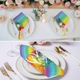 thumbnail image 2 of Colorful Love Heart Cloth Napkins, Watercolor Striped Rainbow Washable and Reusable Dinner Napkins Set of 6, Table Napkin for Kitchen Party Birthday Wedding Hotel Housewarming 20"x20", 2 of 8