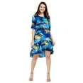 thumbnail image 1 of Hawaiian Manches 3/4 Sirène Tunique Robe M Coucher de Soleil Bleu Femmes, 1 of 5