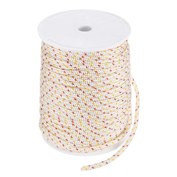 Cuerda de arranque de retroceso Uxcell 6mm 50m Cuerda de nylon para motosierra Blanco Rojo Amarillo