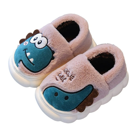 KEXE Toddler Slippers Size 9 Toddler Slippers Size 6 Toddler Kids Slippers Cute Animal Cartoon Shoes Girls Boys Warm Winter Household Slippers 12-12.5 Years