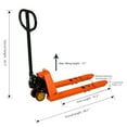 thumbnail image 3 of Tory Carrier 2200lbs Mini Type Foldable Hand Manual Pallet Truck Jack 31.5"X15" Fork Orange, 3 of 10