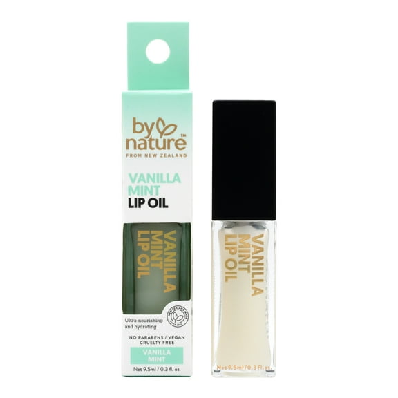 By Nature Nourishing Vanilla Mint Vitamin E Lip Oil for Hydration