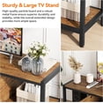 thumbnail image 4 of 65 pulgada de madera mesa de TV con almacenamiento - suitable para up to 75 pulgada tvs, brown, para sala de estar y dormitorio, 4 of 8