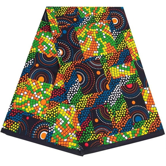 BintaRealWax 6 yards Ankara Kent Wax Printed Cotton Fabric African traditional classic fabric in many colors for sewing, crafts DIY, party dresses