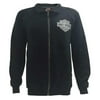 Small Men's Track Jacket Bar & Shield Black Zip Warm Up (S) 30296616
