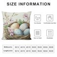 thumbnail image 5 of PRATYUS  Happy Easter Cherry Blossom Easter Eggs Throw Pillow Covers,Flowers Chickadee Brown Cushion Case Decoration for Sofa Couch 12x12in, 5 of 5