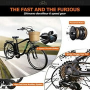 Nakto NAK-CAMMB 26 ft. Male Camel City Electric Bicycle, Black