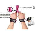 thumbnail image 2 of Gymreapers Lifting Wrist Straps for Weightlifting, Bodybuilding, Powerlifting, Strength Training, & Deadlifts - Padded Neoprene with 18 inch Cotton (Pink), 2 of 5
