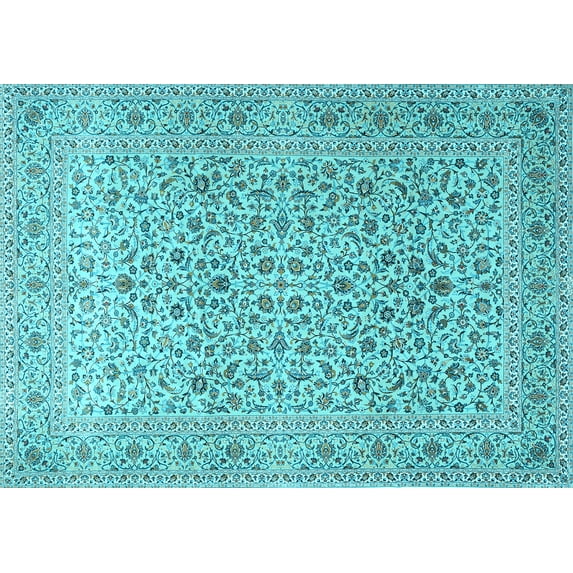 Ahgly Company Indoor Rectangle Persian Light Blue Traditional Area Rugs, 5' x 8'