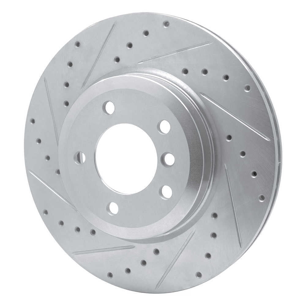 Dynamic Friction Company 631-31048L DFC Brake Rotor - Drilled And Slotted - Silver