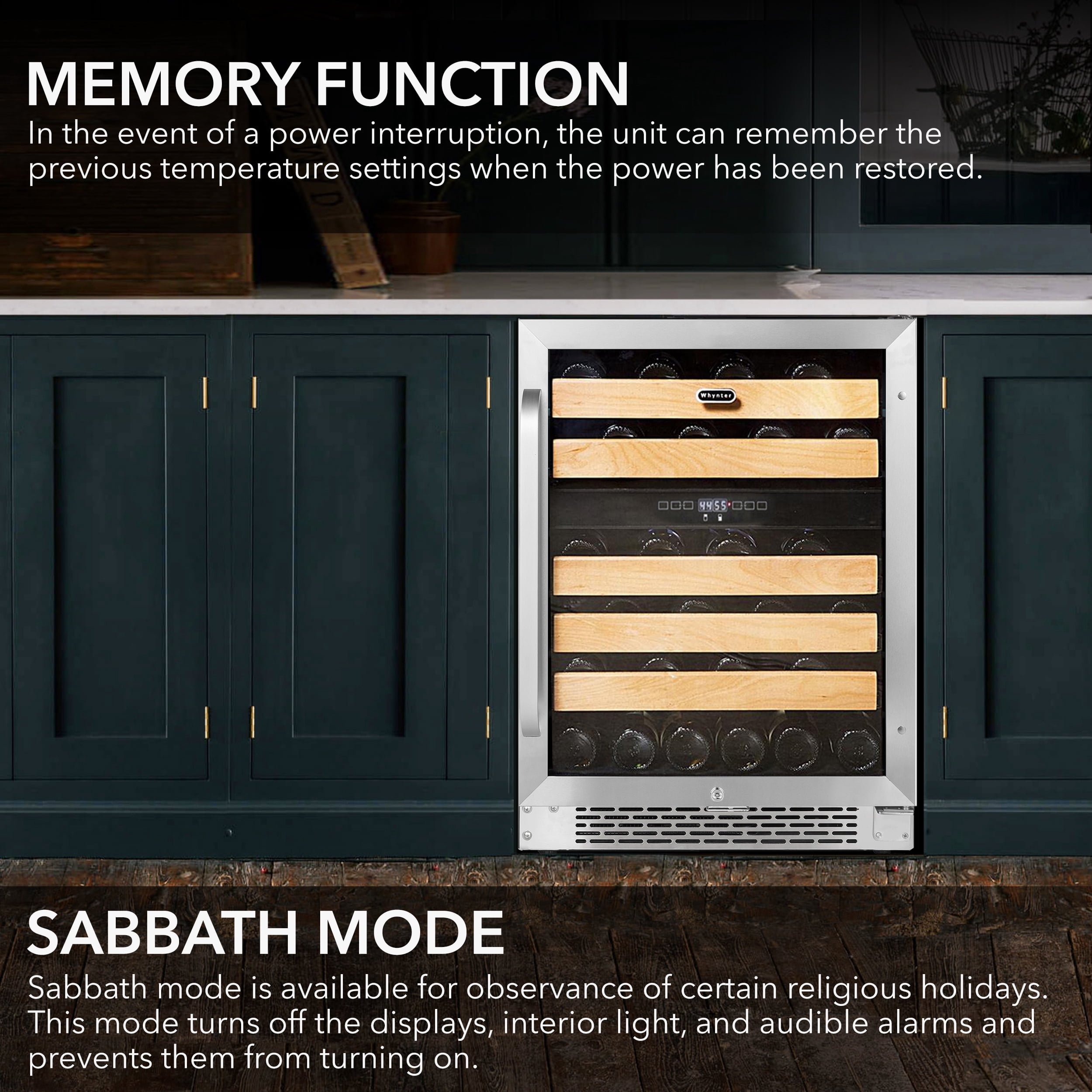 Whynter 24" 46 bottle Dual Temperature Zone Built-In Wine Refrigerator BWR-462DZ/BWR-462DZa