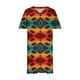 thumbnail image 4 of ICHUANYI Clearance Plus Size Dress For Women V Neck Summer Casual Sundresses Pocket Knee Short Sleeve With Pockets(Orange, XL) ICHUANYI WER2023081001779, 4 of 5