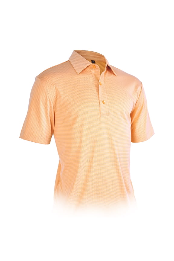 Men's Eagle Jacquard Texture Solid Golf Polo Shirt #3621
