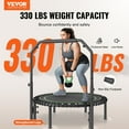 thumbnail image 2 of 40" Foldable Mini Fitness Trampoline Adults Exercise Rebounder with Handle, 2 of 9