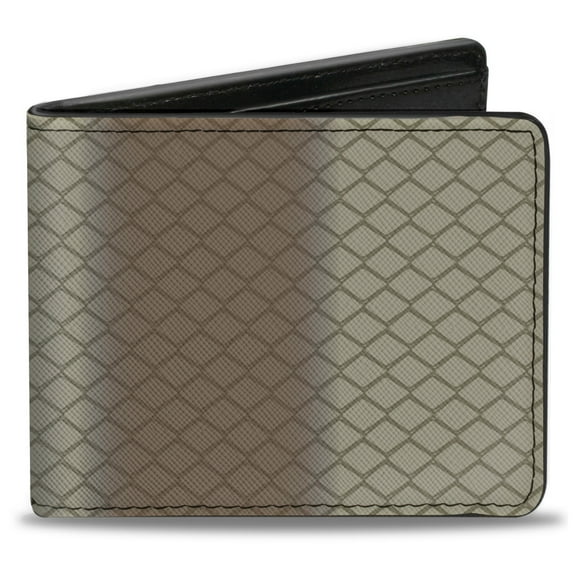 Buckle-Down Wallet, Bifold, Snake Tiger Snake Tans Gray, Vegan Leather