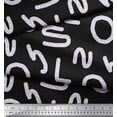 thumbnail image 2 of Soimoi Poly Georgette Fabric Alphabets,Waves & Fish Artistic Print Fabric by Yard 52 Inch Wide, 2 of 3