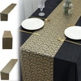 thumbnail image 1 of Sheer Gauze Sequin Glitter Table Runner, Metallic Mesh Tablecloth With Cuttable Roll Design, for Wedding Anniversary Decorations, Gold, 1 of 6