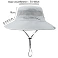 thumbnail image 4 of LQCrafK MAN Men Sun Hat Sun Protection Wide Brim Bucket Hat Waterproof Foldable Boonie Hat, 4 of 8