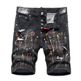 thumbnail image 6 of Men Summer Black Denim Shorts Holes Short Jeans Good Quality Men Fit Casual Jeans Shorts New Fashion Male High Streetwear Jeans, 6 of 7