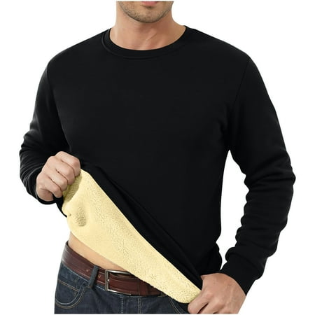 DecSea Thermal Underwear for Men Fleece Lined Hunting Gear Top Base Layer for Cold Weather S-4XL