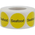 thumbnail image 1 of Seafood Yellow Deli Food Labels | 1″ Round - 500 Pack, 1 of 3