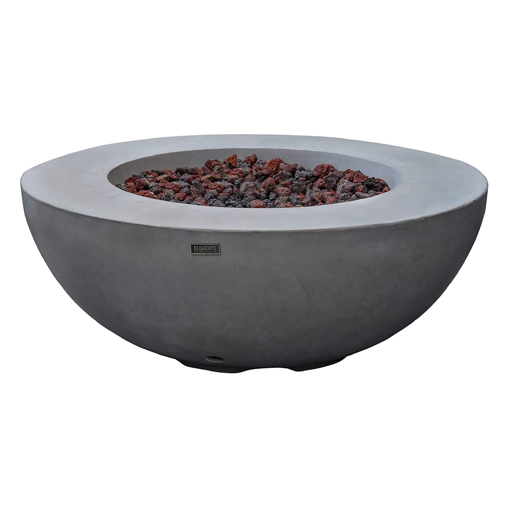 Elementi Liquified Petroleum Lunar Bowl Fire Pit w/ Auto Ignition