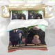 thumbnail image 5 of La Familia Addams 3 Conjunto de sábanas temático, trío de piezas, cómodo y amigable con la piel, diseño único, regalo de decoración para el hogar para familiares, amigos y fans,173cm *218cm, 5 of 6