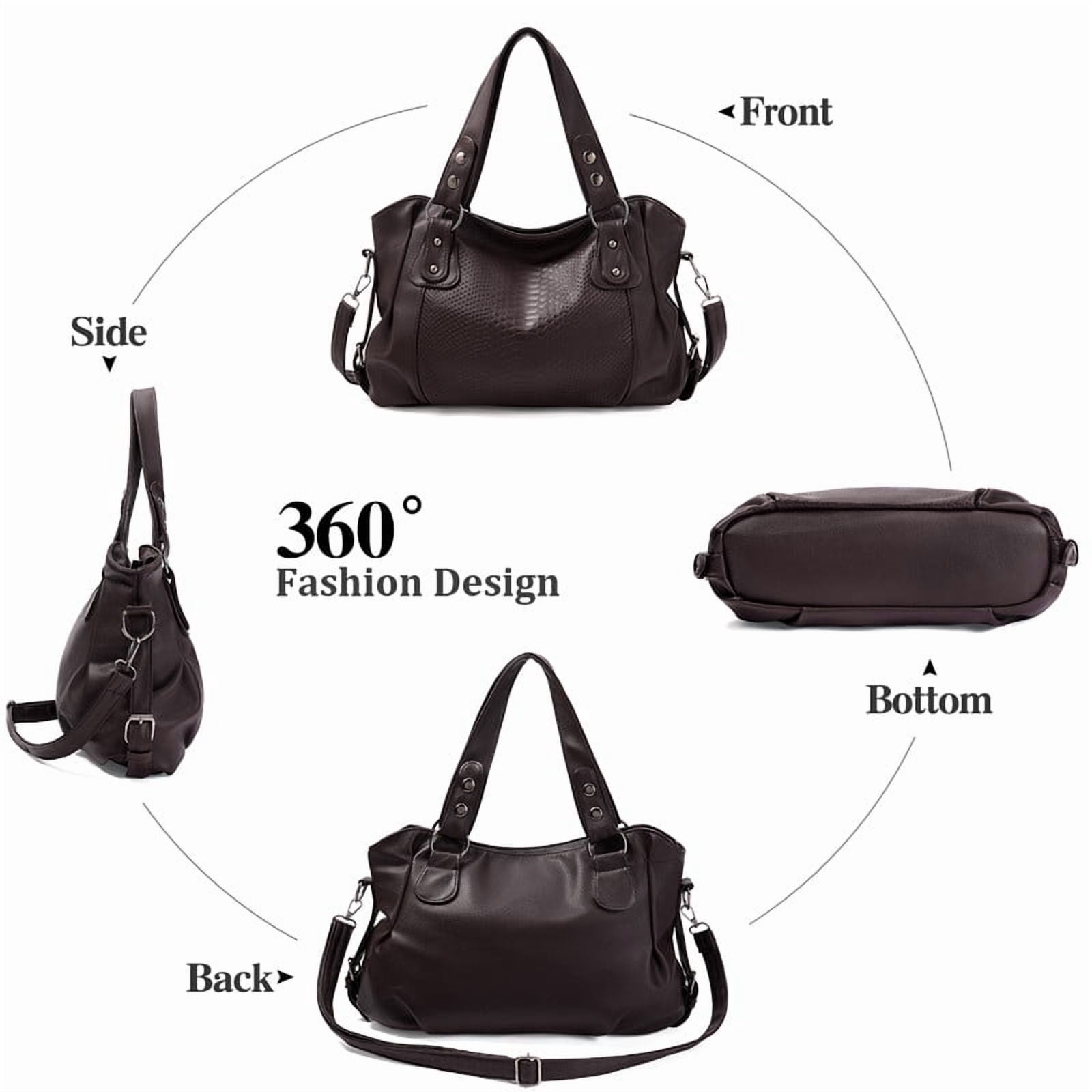 GAEKEAO Women’s Satchel Handbag Spacious Shoulder Purse with Detachable Strap