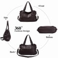 thumbnail image 4 of GAEKEAO Women’s Satchel Handbag Spacious Shoulder Purse with Detachable Strap, 4 of 6