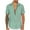Green, variant on Ashirexll Button up Shirt Men, Big and Tall Shirts for Men, Fashion Striped Button up Shirts Short Sleeve Standing Collar Summer Casual Tops
