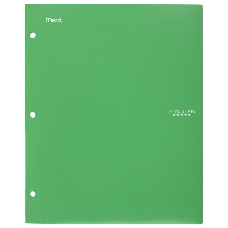 Five Star 4-Pocket Hole Punched School Folder, Durable Five Star 4-Pocket Hole Punched School Folder, Durable