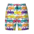 thumbnail image 4 of Lsque Mens Swim Trunks Colorful Car Pattern - Bathing Suit Compression Liner - Beach Swim Shorts Swimwear - (S-3XL) - Stretch Quick Dry -XX-Large, 4 of 9