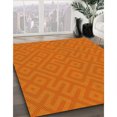 thumbnail image 3 of Ahgly Company Machine Washable Indoor Square Transitional Neon Orange Area Rugs, 8' Square, 3 of 7