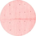 thumbnail image 1 of Ahgly Company Machine Washable Indoor Round Solid Red Modern Area Rugs, 7' Round, 1 of 4