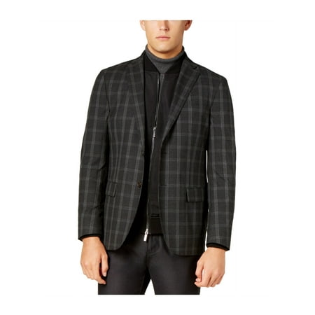 Ryan Seacrest Distinction Mens Windowpane Two Button Blazer Jacket