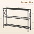 thumbnail image 2 of Industrial Console Table, 3 Tier Entryway Table, Hallway Table, Narrow Sofa Table with Shelves, Entrance Table for Entryway, Living Room, Foyer, Hallway, Office, Black, 2 of 20