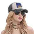 thumbnail image 6 of Men Women Coat Arms Of Haiti Distressed Twill Cotton Baseball Cap Vintage Adjustable Dad Hat, 6 of 7