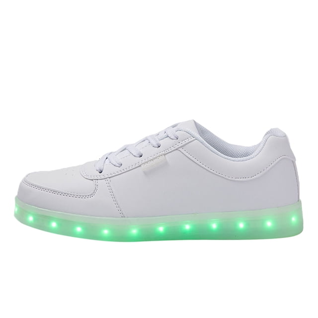 Espadrilles Lumineuses à LED Colorées pour Femmes Chaussures de Course Espadrilles pour Femmes Charge USB Sport Espadrilles en Toile Chaussures de Planche Basses pour Femmes