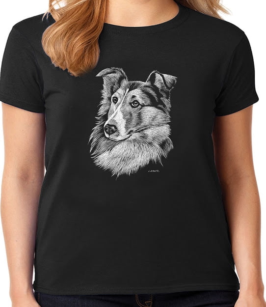 Shetland Sheepdog T-shirt Women Ladies Tee Dog Breed