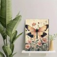 thumbnail image 6 of Qisvanset 12x16 Inch Framed Canvas Wall Art Vintage Dragonfly Pink Wildflower Botanical Pastel Living Room Wall Art, 6 of 7