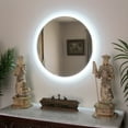 thumbnail image 6 of LED Side-Lighted Bathroom Vanity Mirror: 40" Wide x 40" Tall - Commercial-Grade - Round - Wall-Mounted, 6 of 6