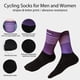 thumbnail image 5 of Calcetines de ciclismo Irfora Calcetines de bicicleta para hombre y mujer, estampado de rayas empalmadas, transpirable, antideslizante, elástico, suave, para carreras, senderismo, ciclismo, media Irfora Calcetines de ciclismo, 5 of 7