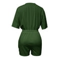 thumbnail image 5 of Women's V Neck Half Sleeve Jumpsuit High Waist Party Club Outfit Sexy One Piece Romper Baggy Summer Jumpsuits Going Out Overalls Bodysuit, 5 of 5