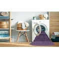 thumbnail image 2 of Ahgly Company Machine Washable Indoor Square Transitional Purple Jam Purple Area Rugs, 5' Square, 2 of 7