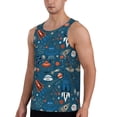 thumbnail image 2 of Logiee Cartoon Space1 Print Men's Workout Tank Top,Quick Dry Workout Tank Top,Gym Muscle Tee,Fitness Bodybuilding Sleeveless T Shirt-3X-Large, 2 of 7