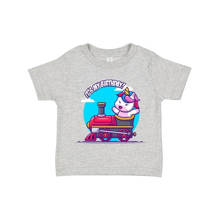 

Inktastic Unicorn Birthday Train Gift Toddler Boy or Toddler Girl T-Shirt